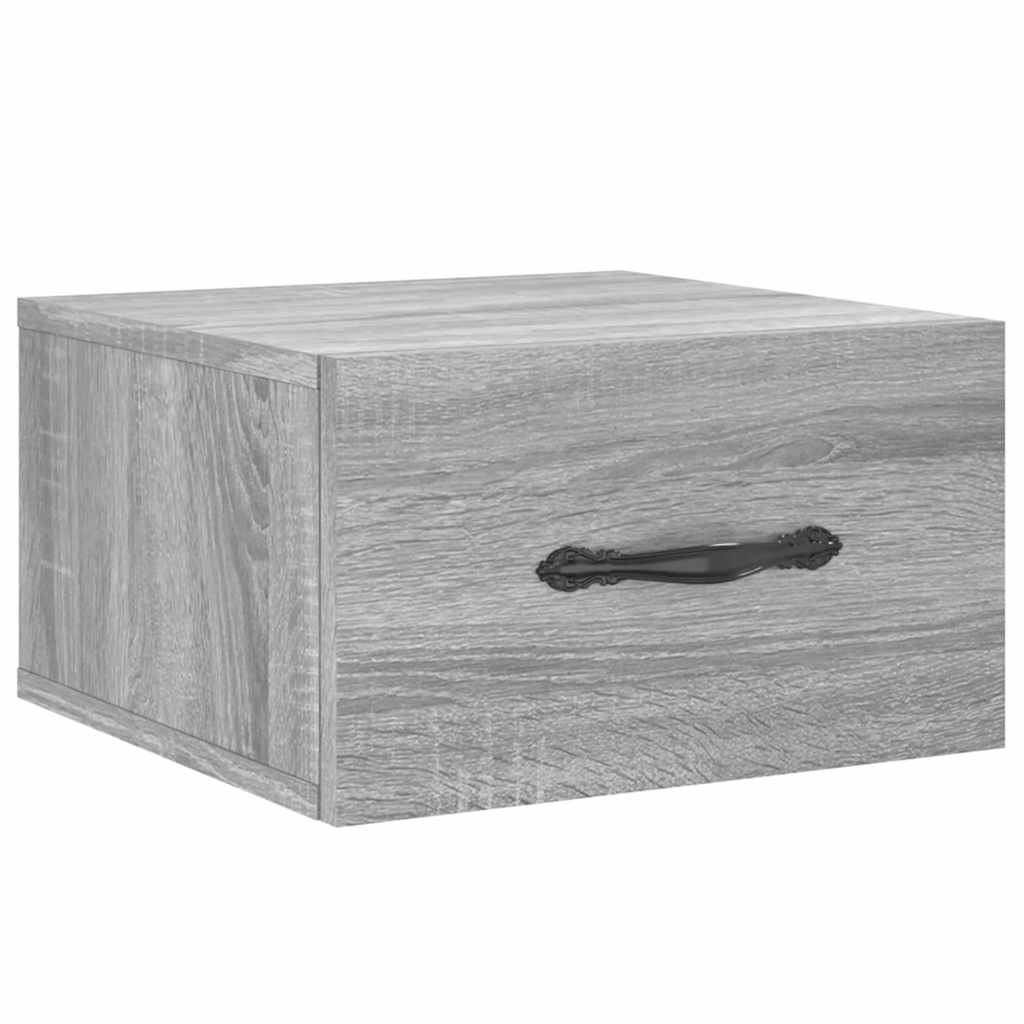 Wall-mounted Bedside Cabinet Grey Sonoma 35x35x20 cm