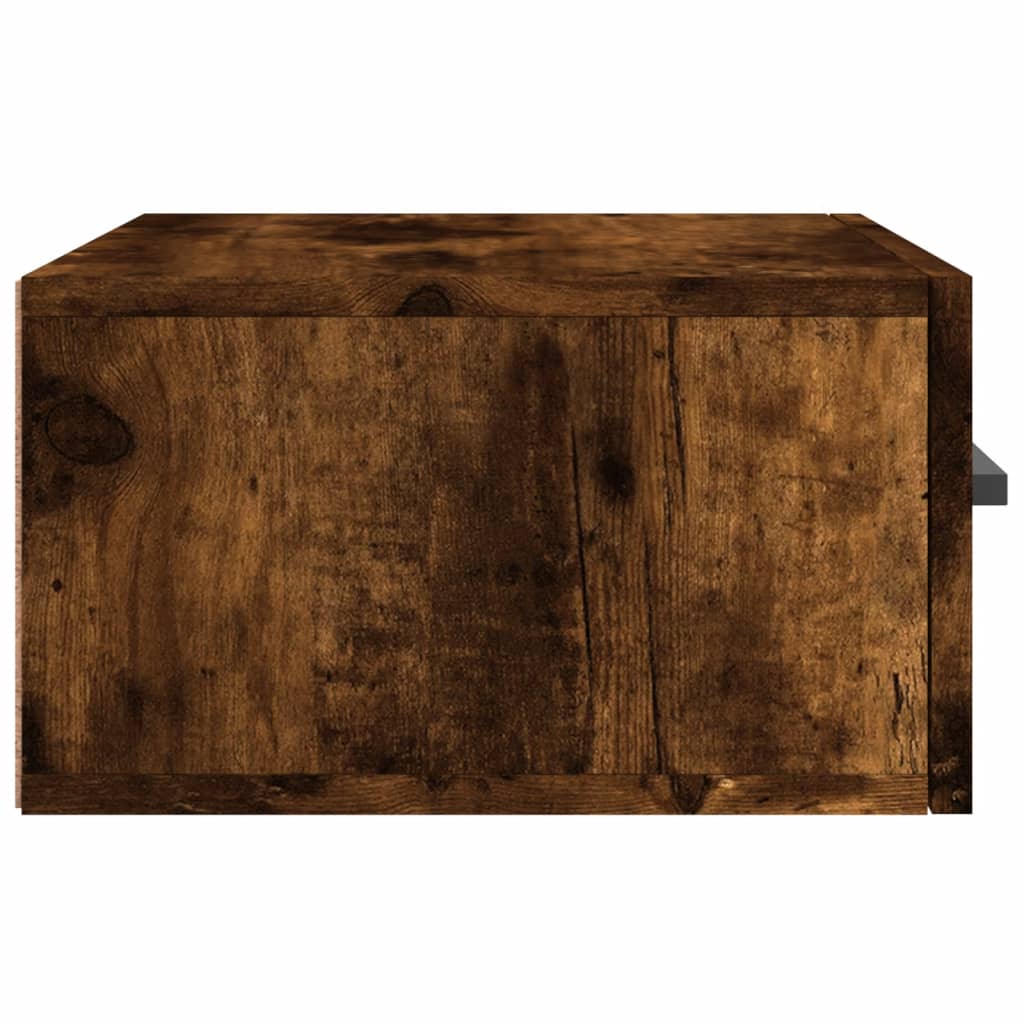 vidaXL Wall-mounted Bedside Cabinets 2 pcs Smoked Oak 35x35x20 cm