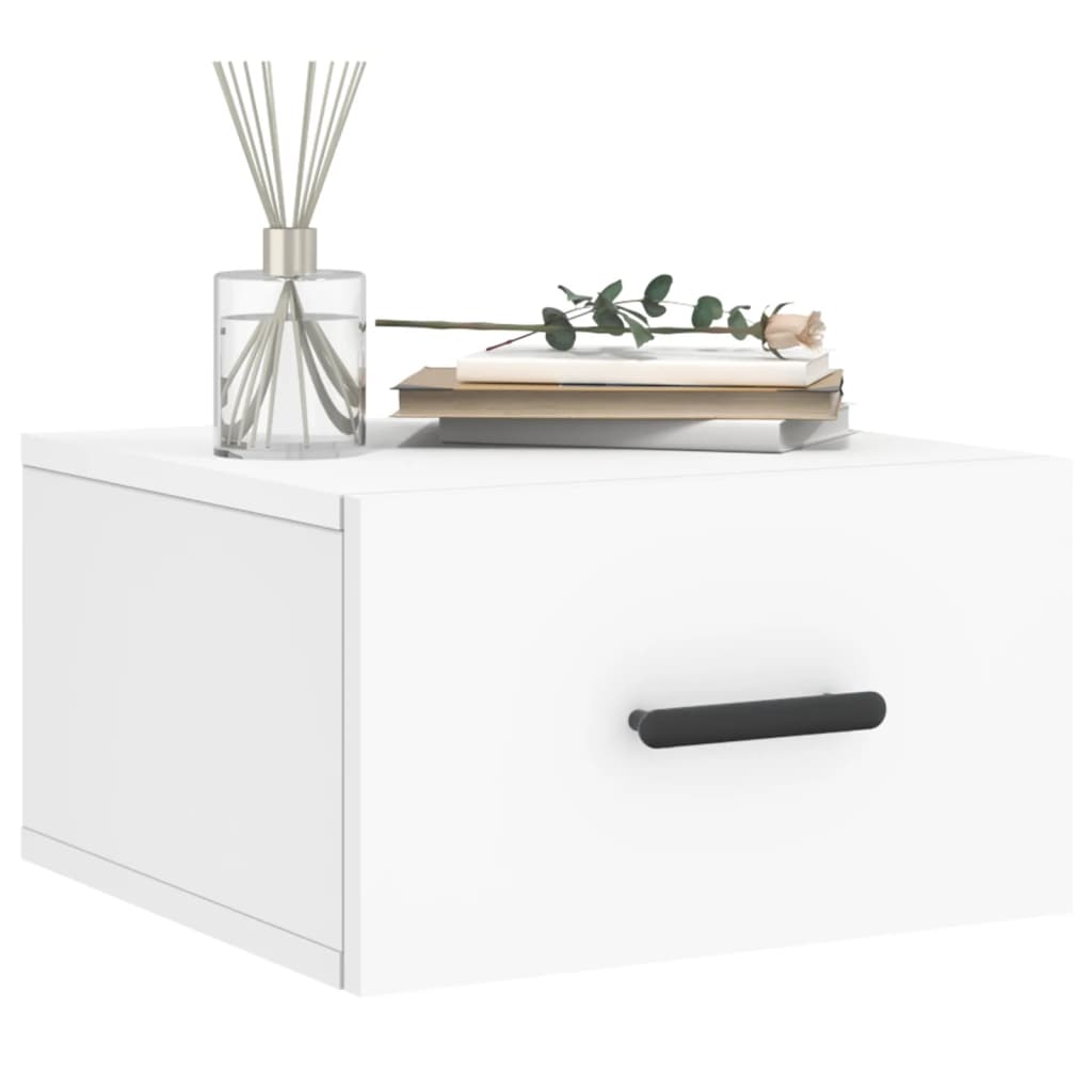 vidaXL Wall-mounted Bedside Cabinets 2 pcs White 35x35x20 cm