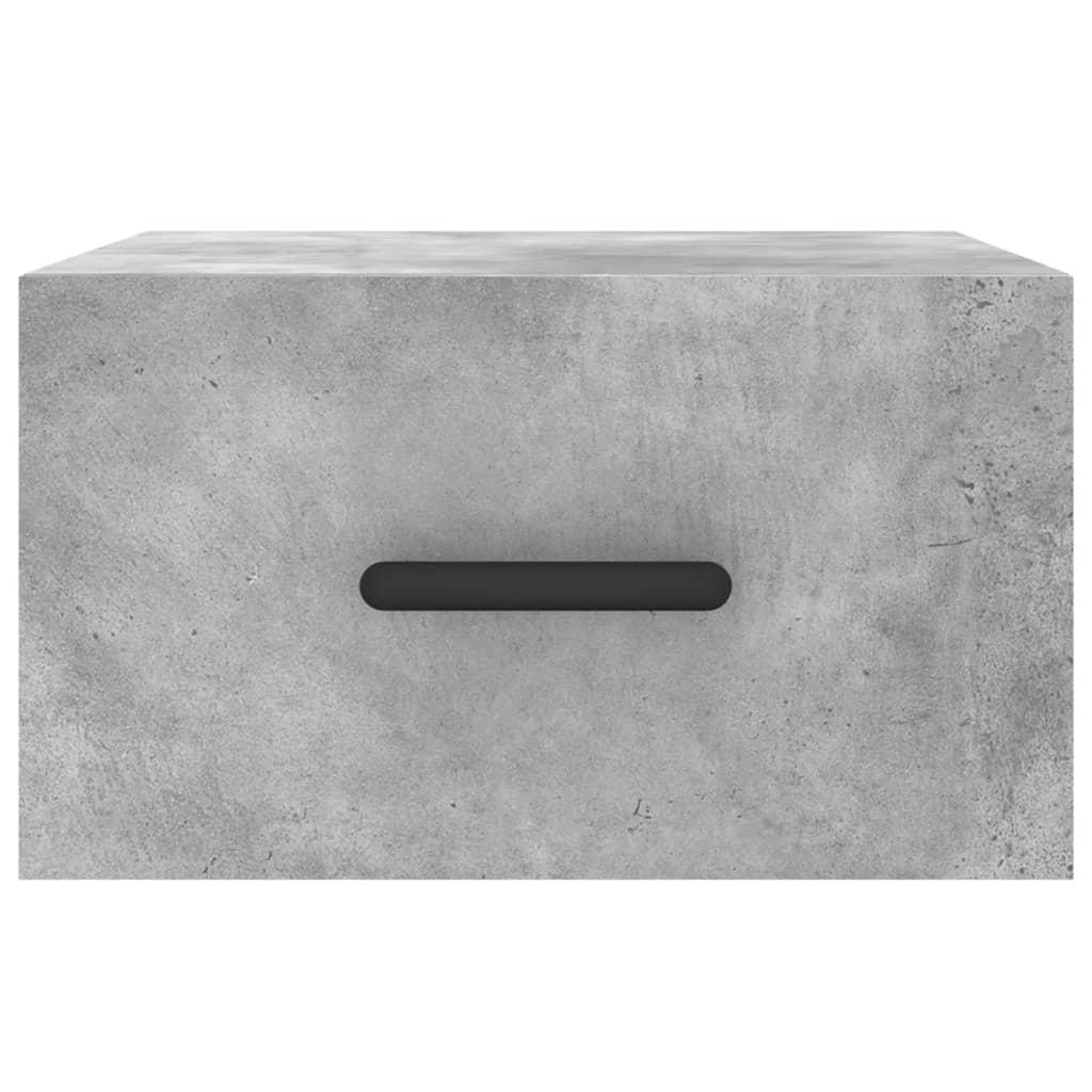 Wall-mounted Bedside Cabinet | Set of 2 | Concrete grey | Engineered wood