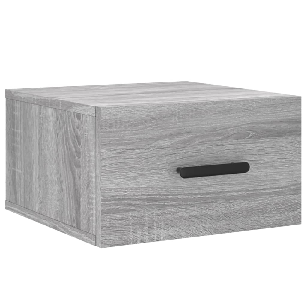 Wall-mounted Bedside Cabinet Grey Sonoma 35x35x20 cm