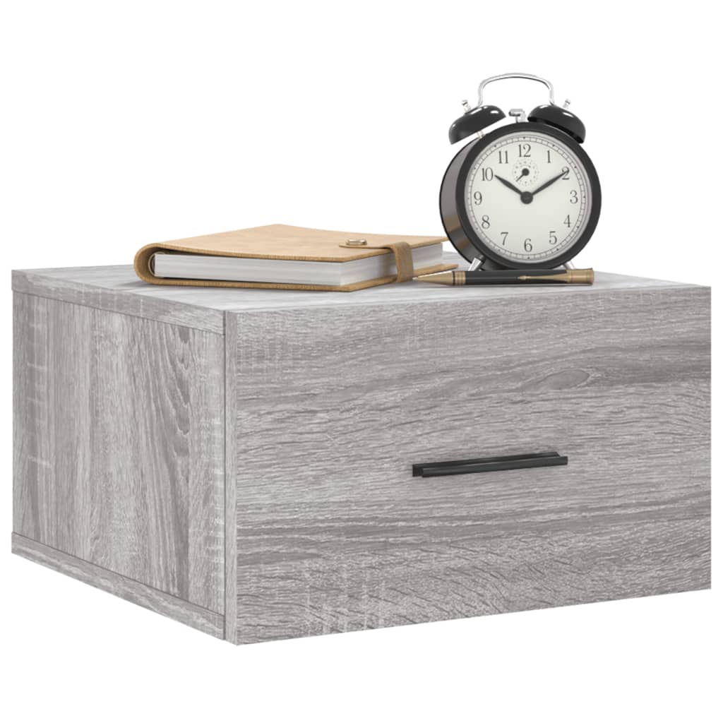 Wall-mounted Bedside Cabinets 2 pcs Grey Sonoma 35x35x20 cm