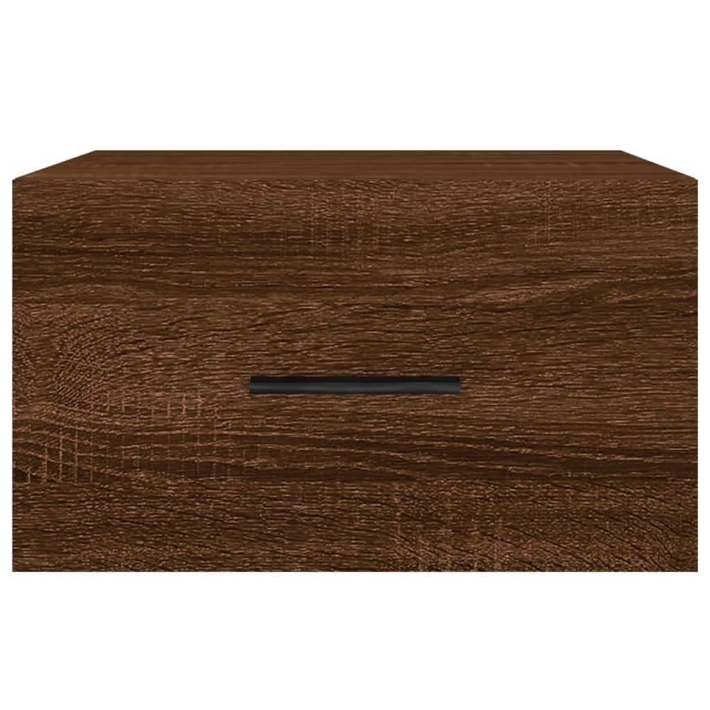 vidaXL Wall-mounted Bedside Cabinets 2 pcs Brown Oak 35x35x20 cm