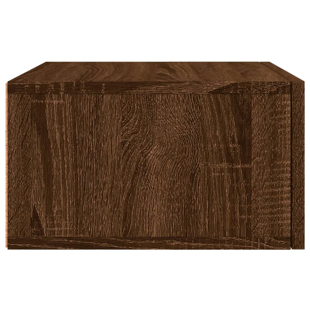 vidaXL Wall-mounted Bedside Cabinets 2 pcs Brown Oak 35x35x20 cm