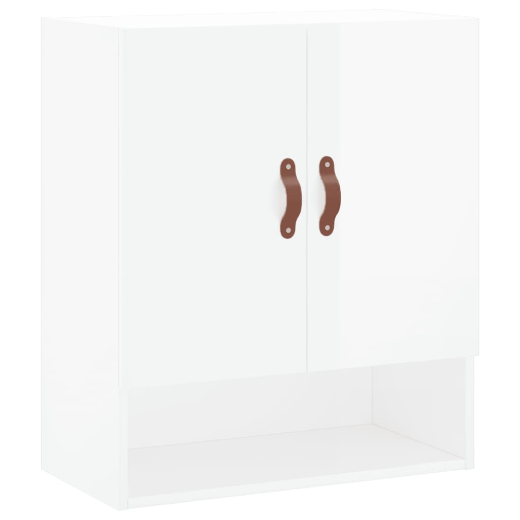 vidaXL Wall Cabinet High Gloss White 60x31x70 cm Engineered Wood