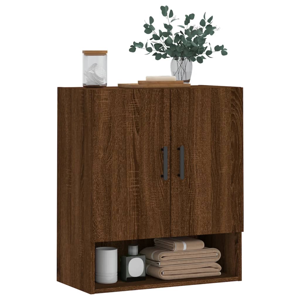 vidaXL Wall Cabinet Brown Oak 60x31x70 cm Engineered Wood