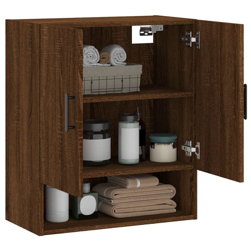 vidaXL Wall Cabinet Brown Oak 60x31x70 cm Engineered Wood