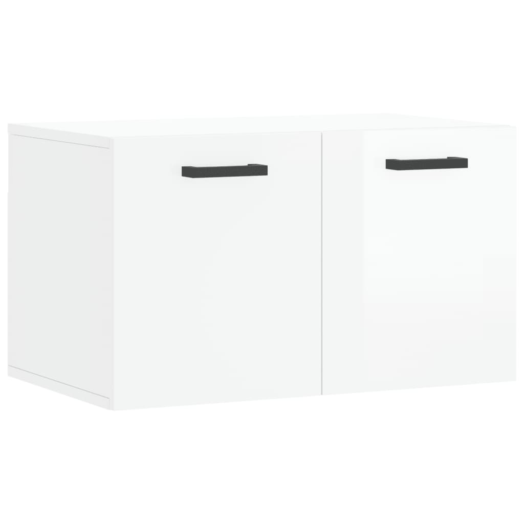 vidaXL Wall Cabinet High Gloss White 60x36.5x35 cm Engineered Wood