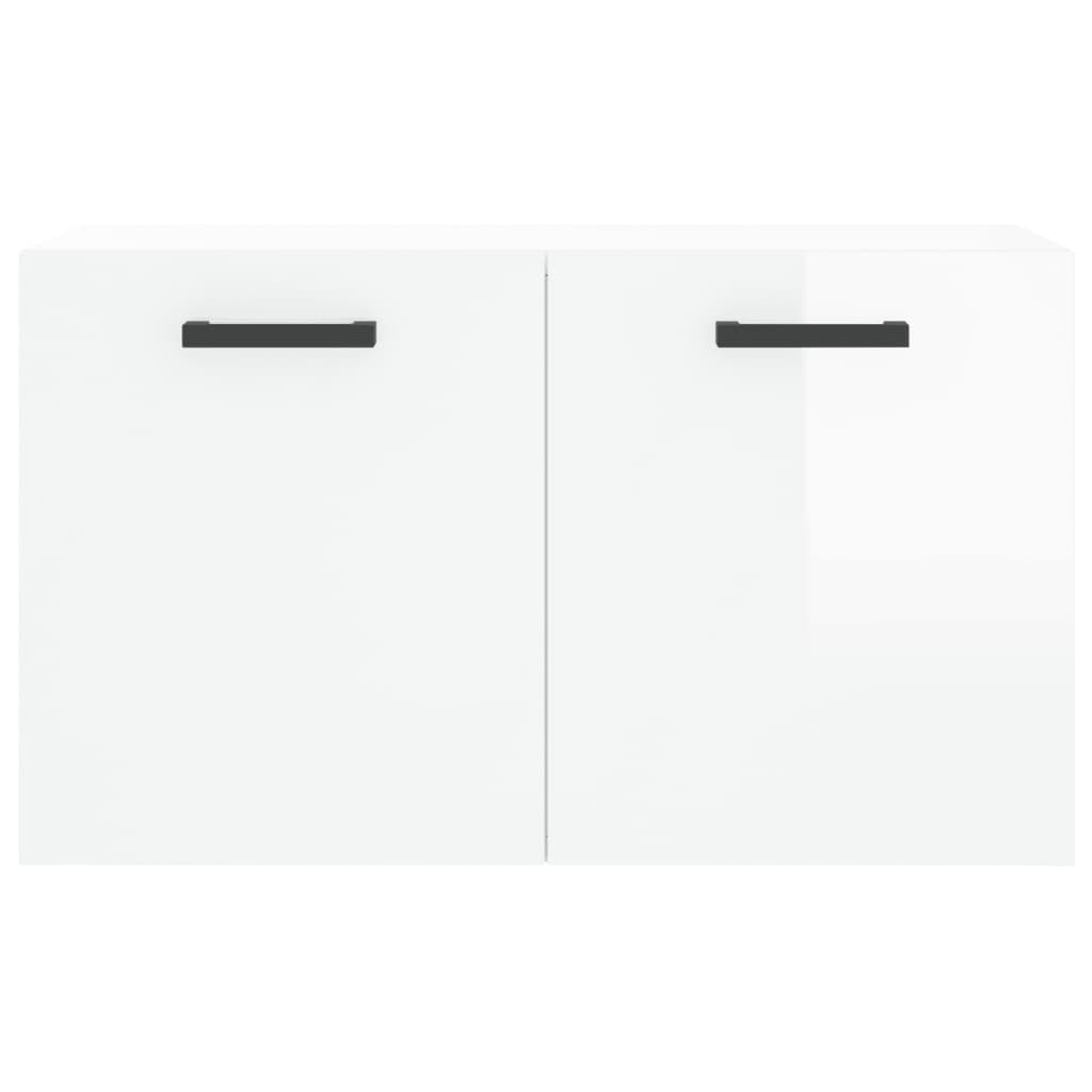 vidaXL Wall Cabinet High Gloss White 60x36.5x35 cm Engineered Wood