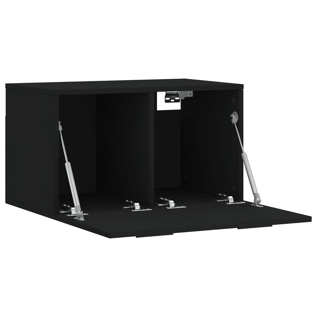 Wall Cabinet Black 60x36,5x35 cm Engineered Wood