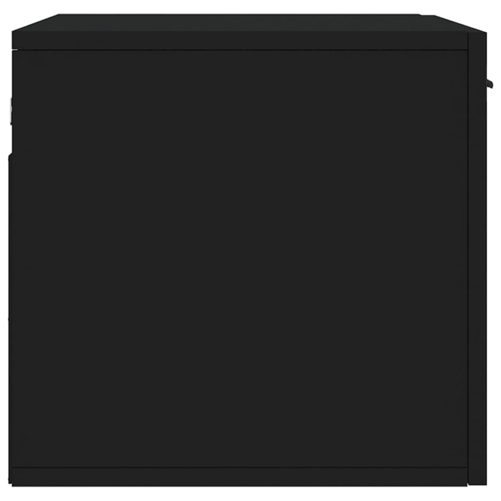 Wall Cabinet Black 60x36,5x35 cm Engineered Wood