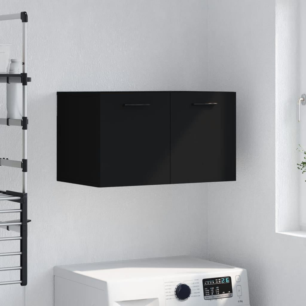 Wall Cabinet Black 60x36,5x35 cm Engineered Wood