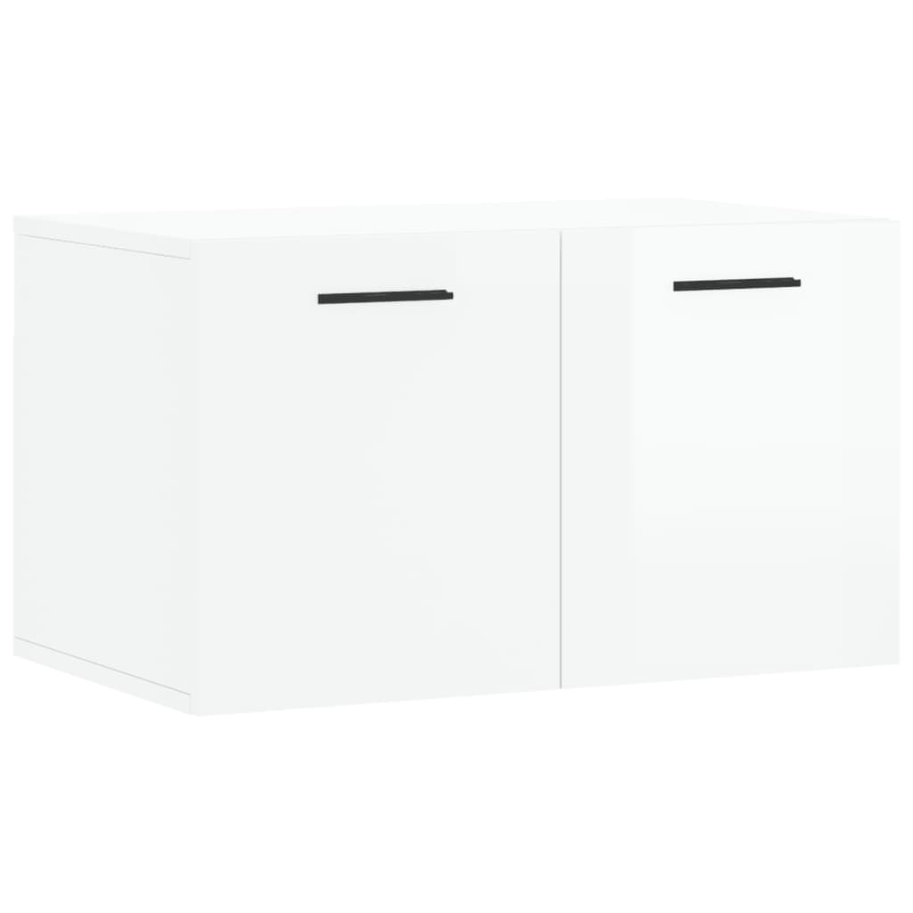 vidaXL Wall Cabinet High Gloss White 60x36.5x35 cm Engineered Wood