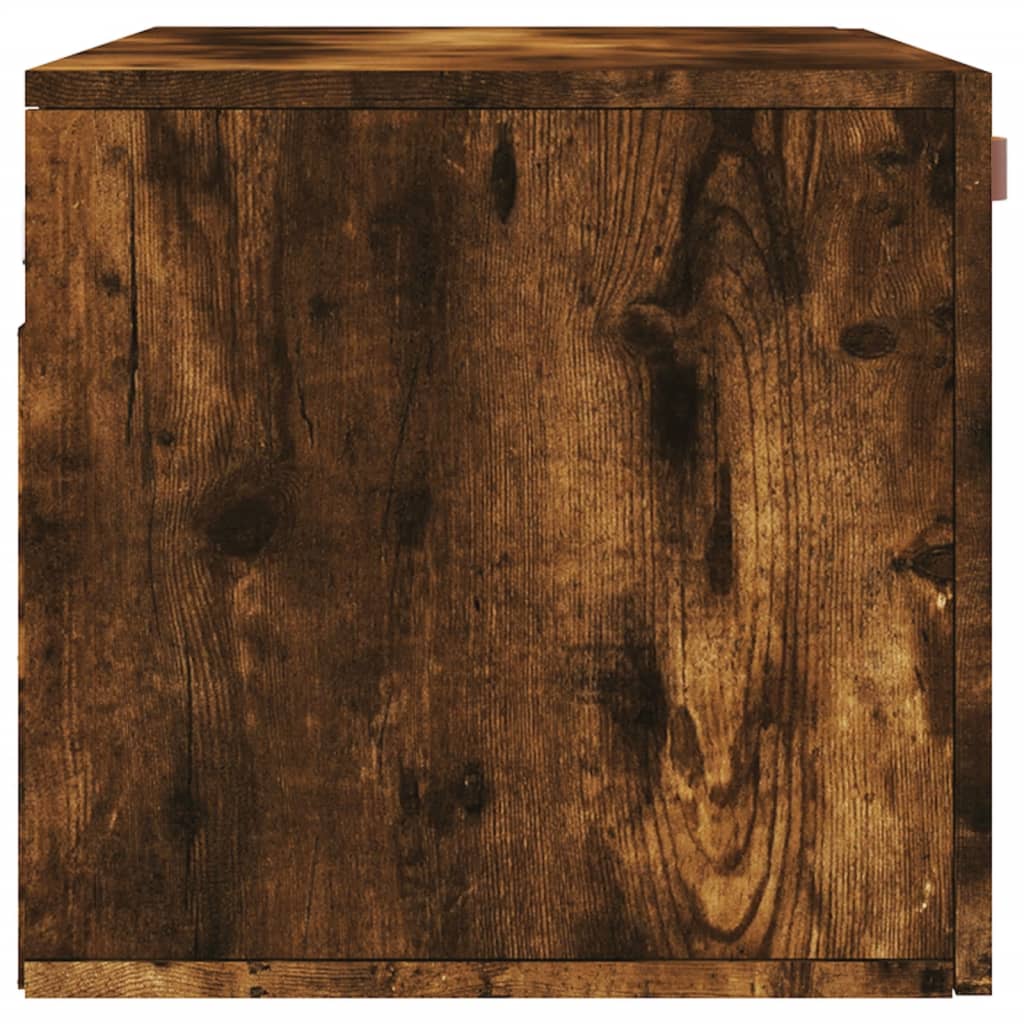 Wall Cabinet Smoked Oak 80x36.5x35 cm Engineered Wood