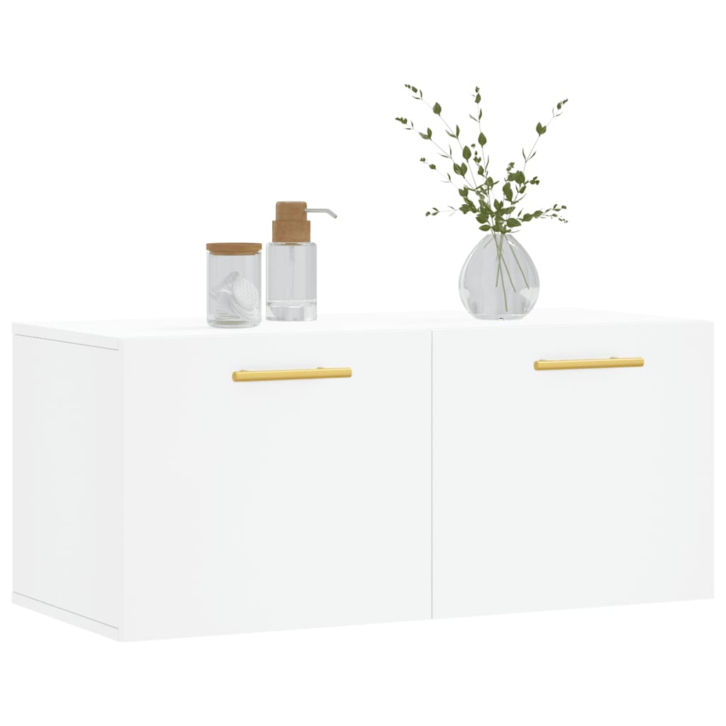 Wall Cabinet White 80x36.5x35 cm Engineered Wood