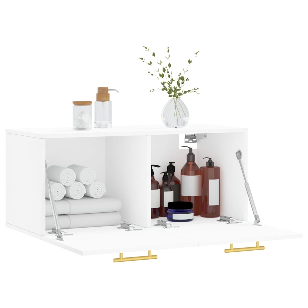 Wall Cabinet White 80x36.5x35 cm Engineered Wood