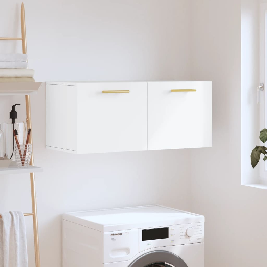 Wall Cabinet White 80x36.5x35 cm Engineered Wood