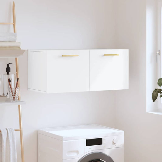 Wall Cabinet White 80x36,5x35 cm Engineered Wood
