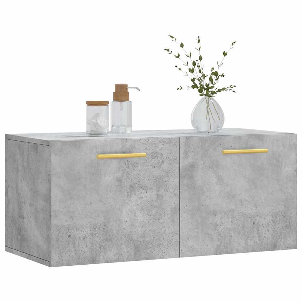 Wall Cabinet Concrete Grey 80x36,5x35 cm Engineered Wood