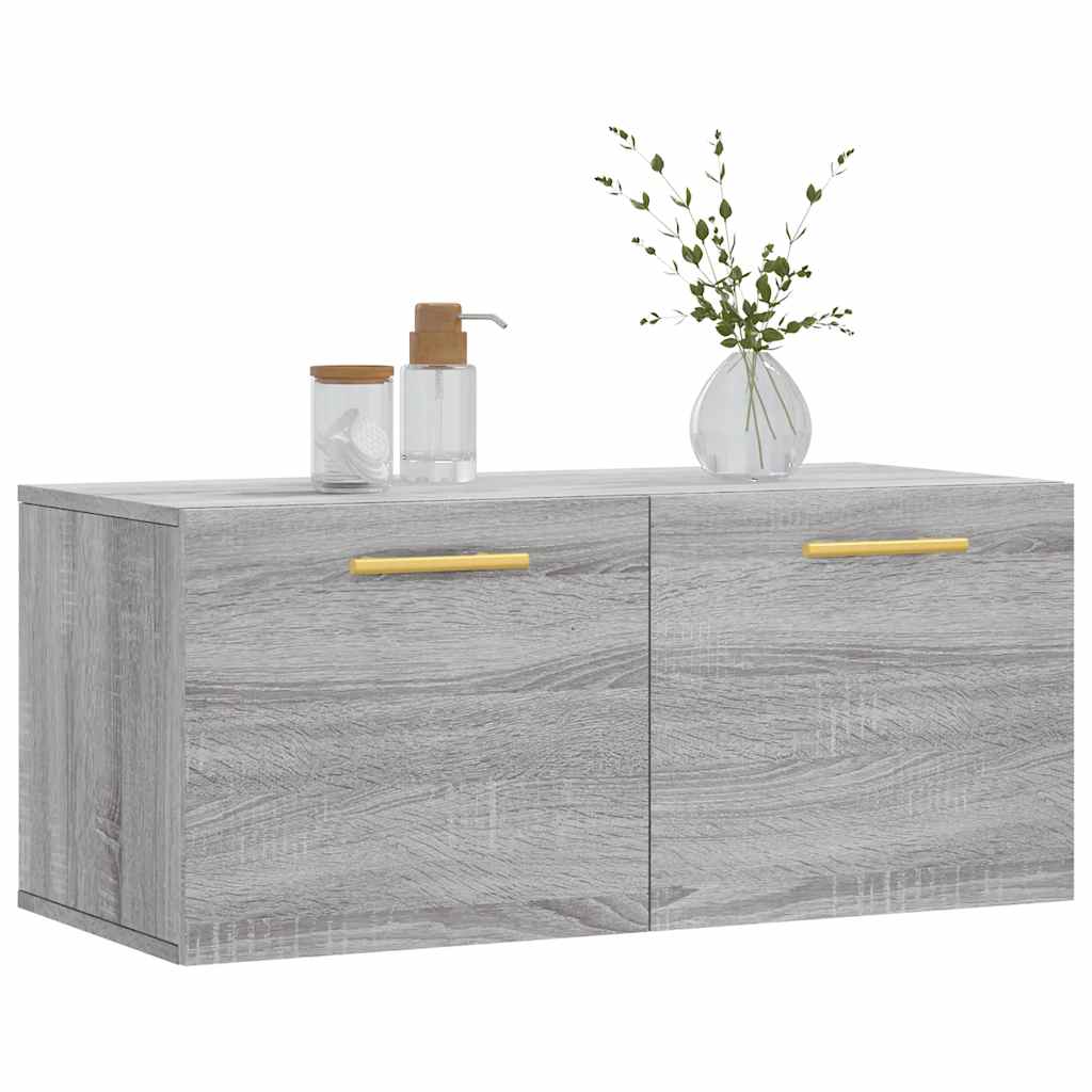 Wall Cabinet Grey Sonoma 80x36,5x35 cm Engineered Wood