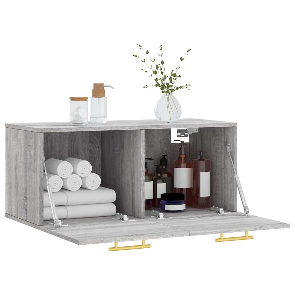 Wall Cabinet Grey Sonoma 80x36,5x35 cm Engineered Wood