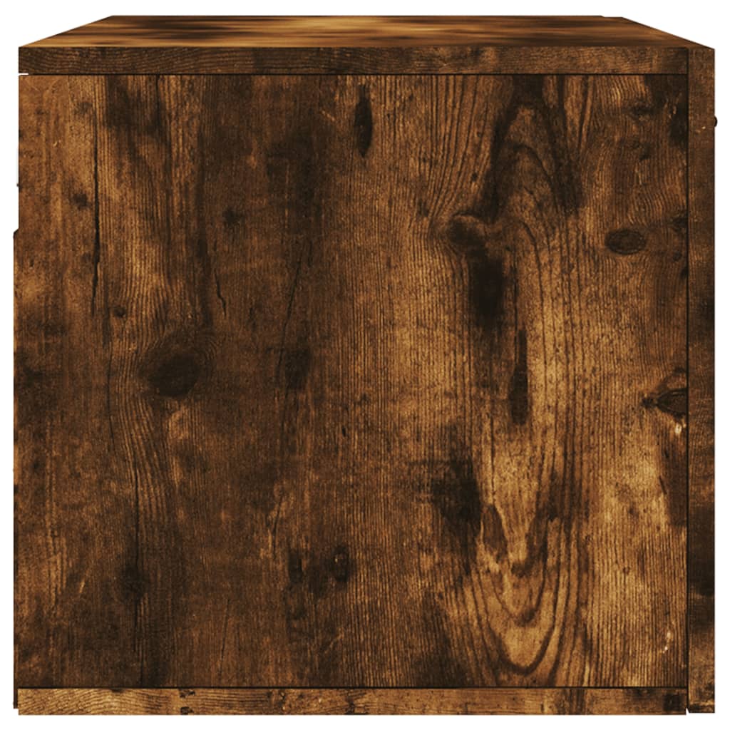 vidaXL Wall Cabinet Smoked Oak 80x36.5x35 cm Engineered Wood