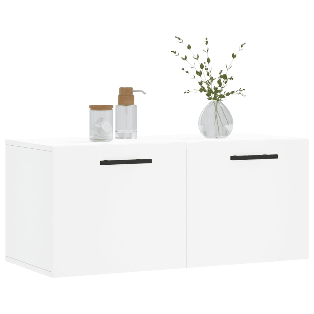 Wall Cabinet White 80x36,5x35 cm Engineered Wood