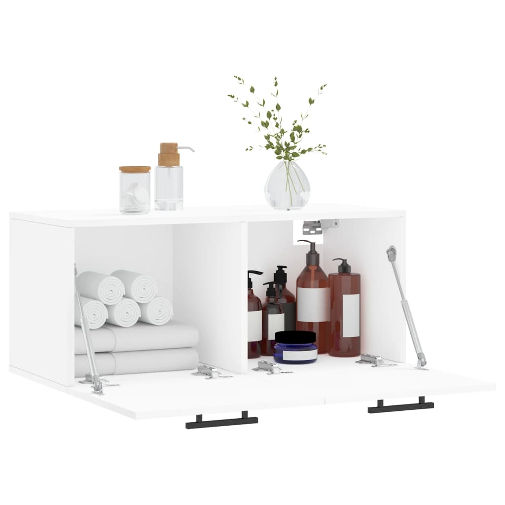 Wall Cabinet White 80x36,5x35 cm Engineered Wood