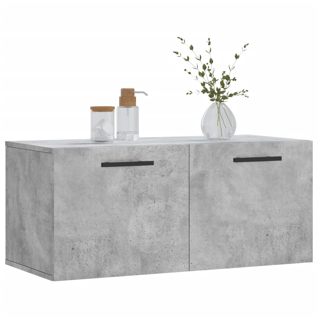 Wall Cabinet Concrete Grey 80x36,5x35 cm Engineered Wood