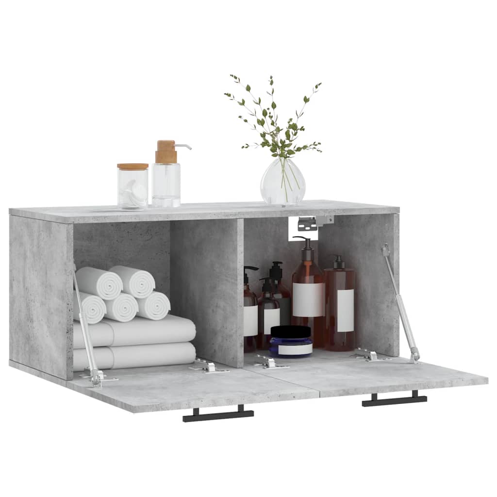 Wall Cabinet Concrete Grey 80x36,5x35 cm Engineered Wood