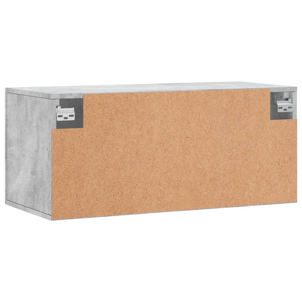 Wall Cabinet Concrete Grey 80x36,5x35 cm Engineered Wood