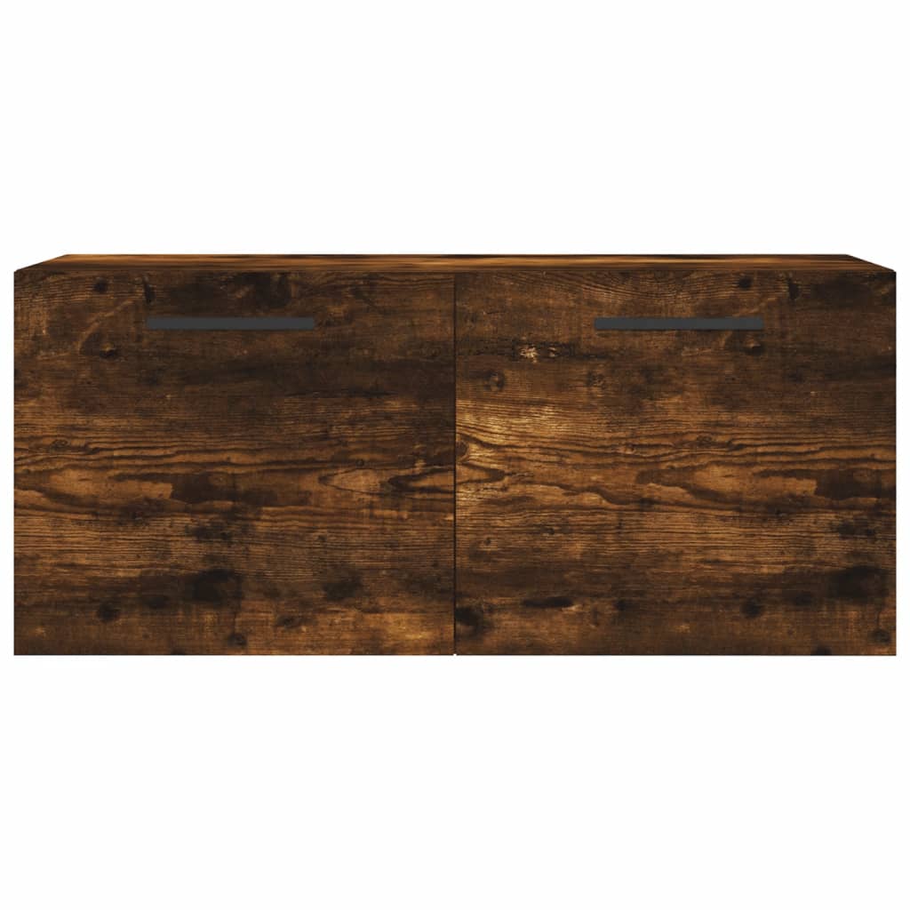 Wall Cabinet Smoked Oak 80x36,5x35 cm Engineered Wood