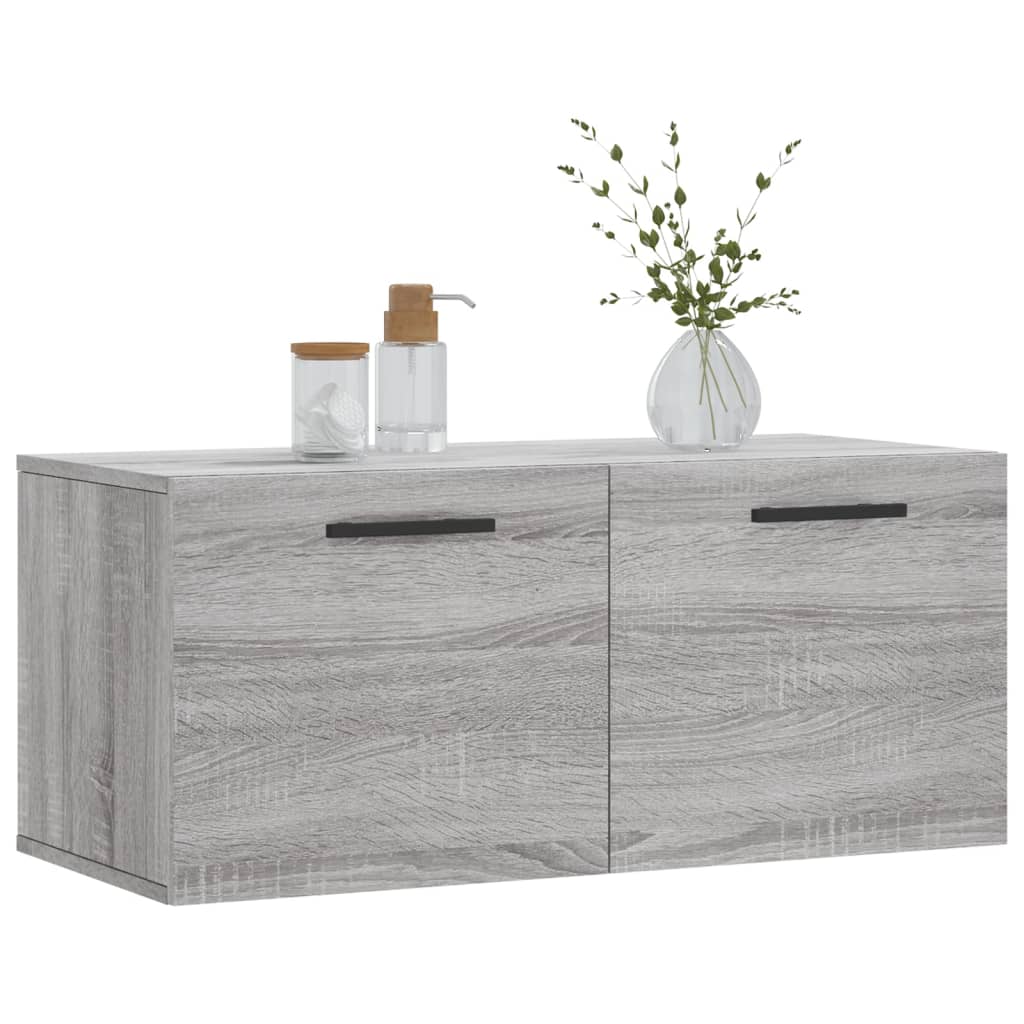 Wall Cabinet Grey Sonoma 80x36,5x35 cm Engineered Wood