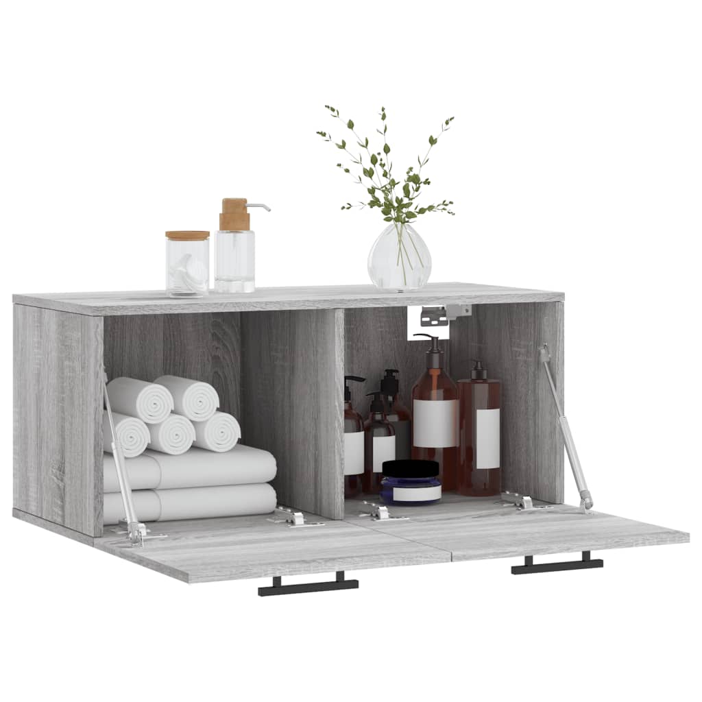 Wall Cabinet Grey Sonoma 80x36,5x35 cm Engineered Wood