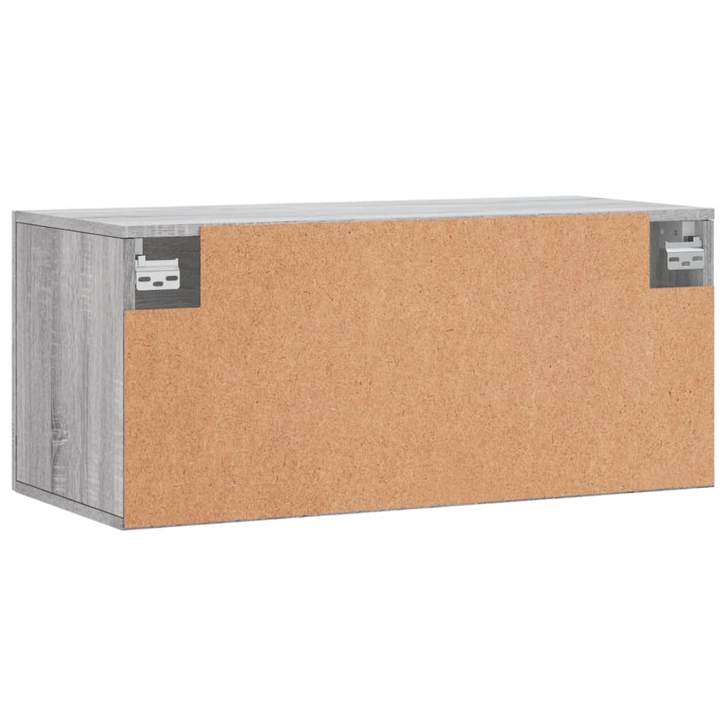 Wall Cabinet Grey Sonoma 80x36,5x35 cm Engineered Wood