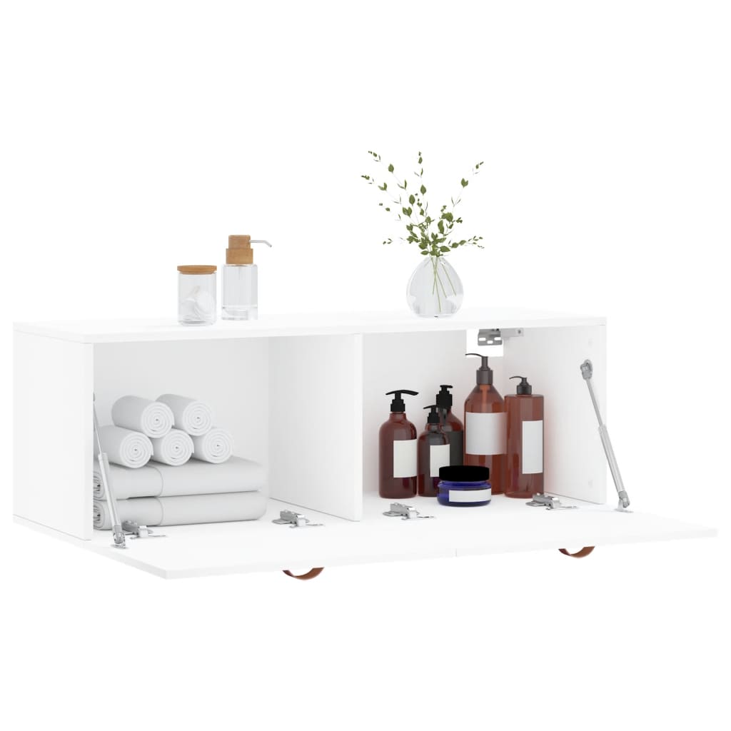 Wall Cabinet White 100x36,5x35 cm Engineered Wood