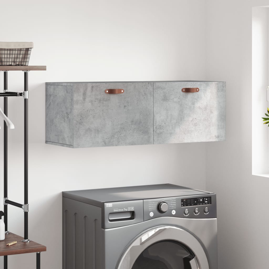 Wall Cabinet Concrete Grey 100x36,5x35 cm Engineered Wood