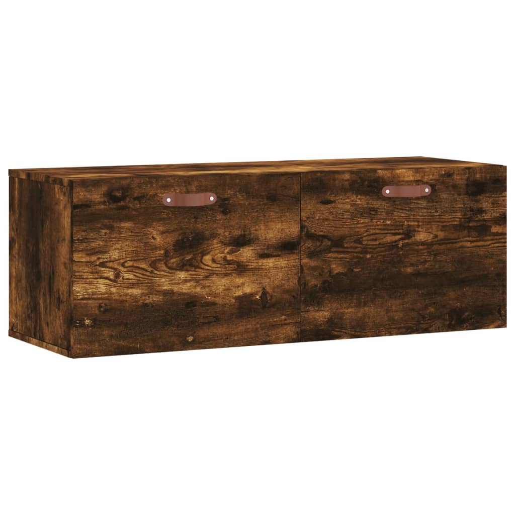 Wall Cabinet Smoked Oak 100x36,5x35 cm Engineered Wood