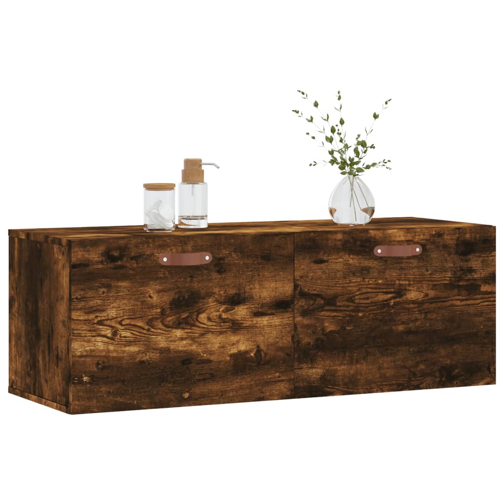 Wall Cabinet Smoked Oak 100x36,5x35 cm Engineered Wood