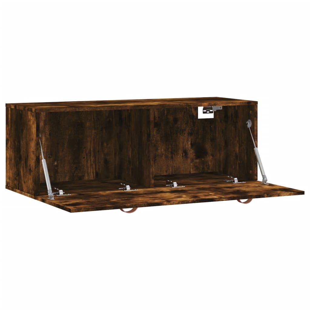 Wall Cabinet Smoked Oak 100x36,5x35 cm Engineered Wood