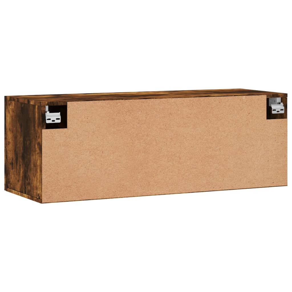 Wall Cabinet Smoked Oak 100x36,5x35 cm Engineered Wood