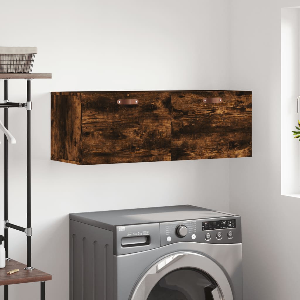 Wall Cabinet Smoked Oak 100x36,5x35 cm Engineered Wood