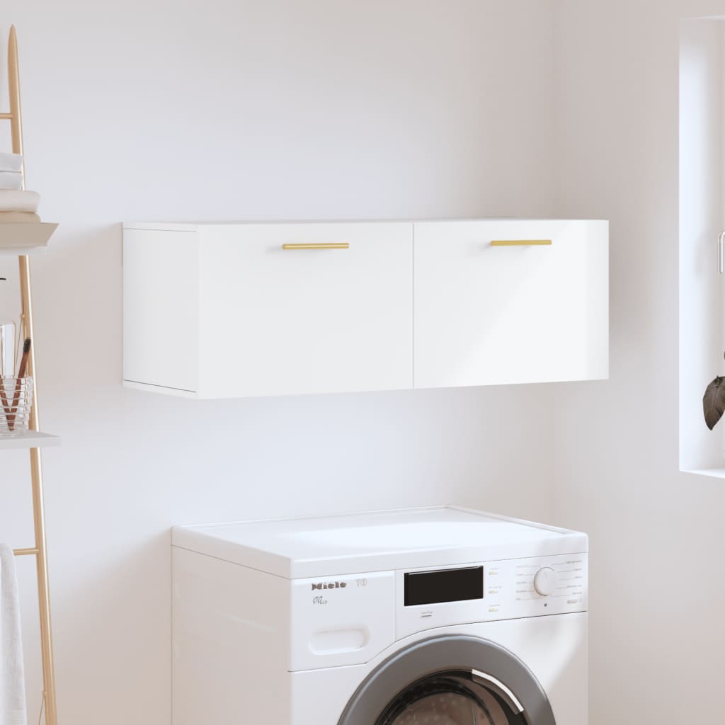 Wall Cabinet White 100x36.5x35 cm Engineered Wood