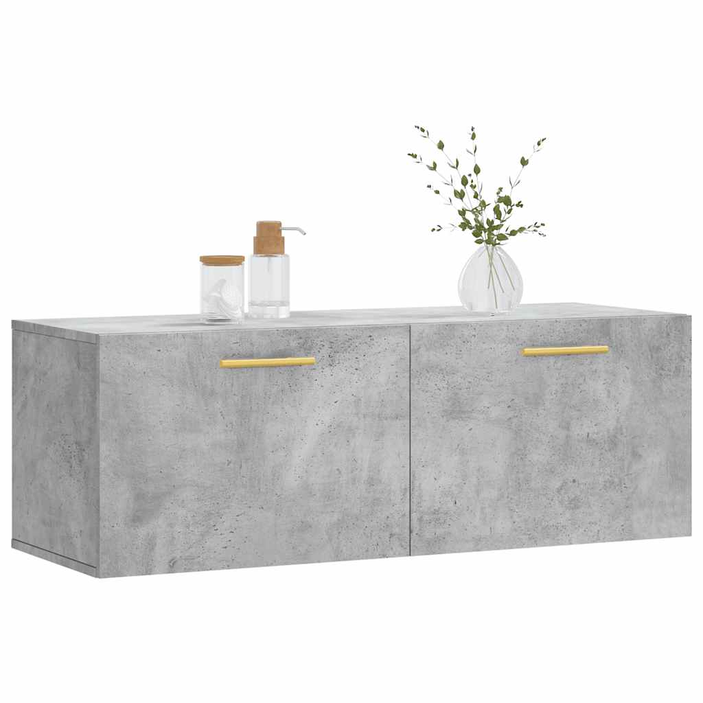Wall Cabinet Concrete Grey 100x36,5x35 cm Engineered Wood