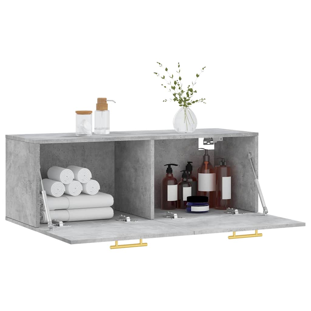 Wall Cabinet Concrete Grey 100x36,5x35 cm Engineered Wood