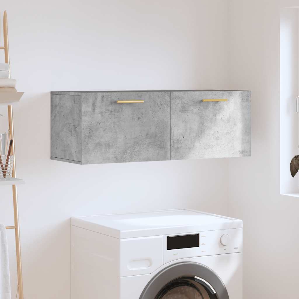 Wall Cabinet Concrete Grey 100x36,5x35 cm Engineered Wood