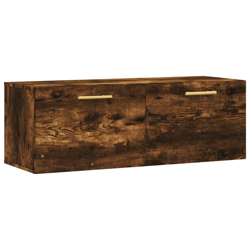 Wall Cabinet Smoked Oak 100x36.5x35 cm Engineered Wood