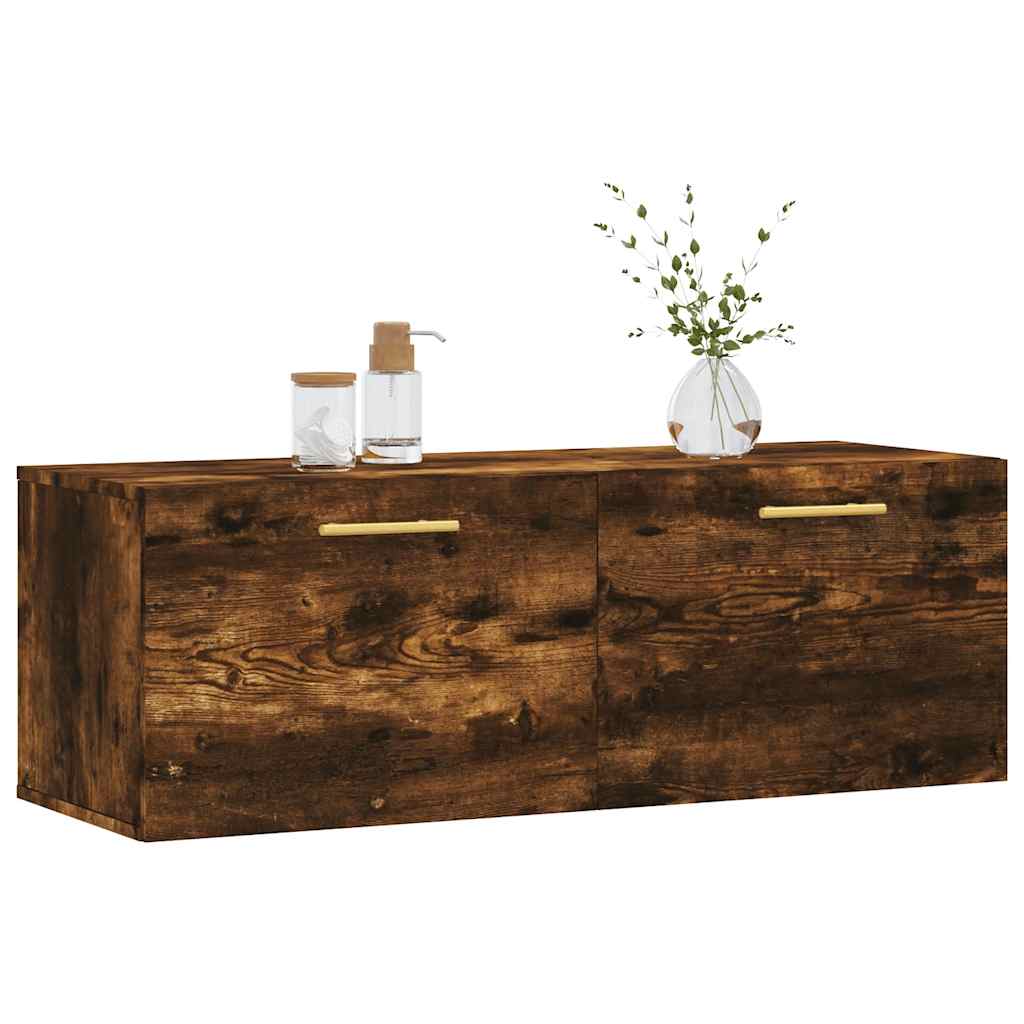 Wall Cabinet Smoked Oak 100x36,5x35 cm Engineered Wood