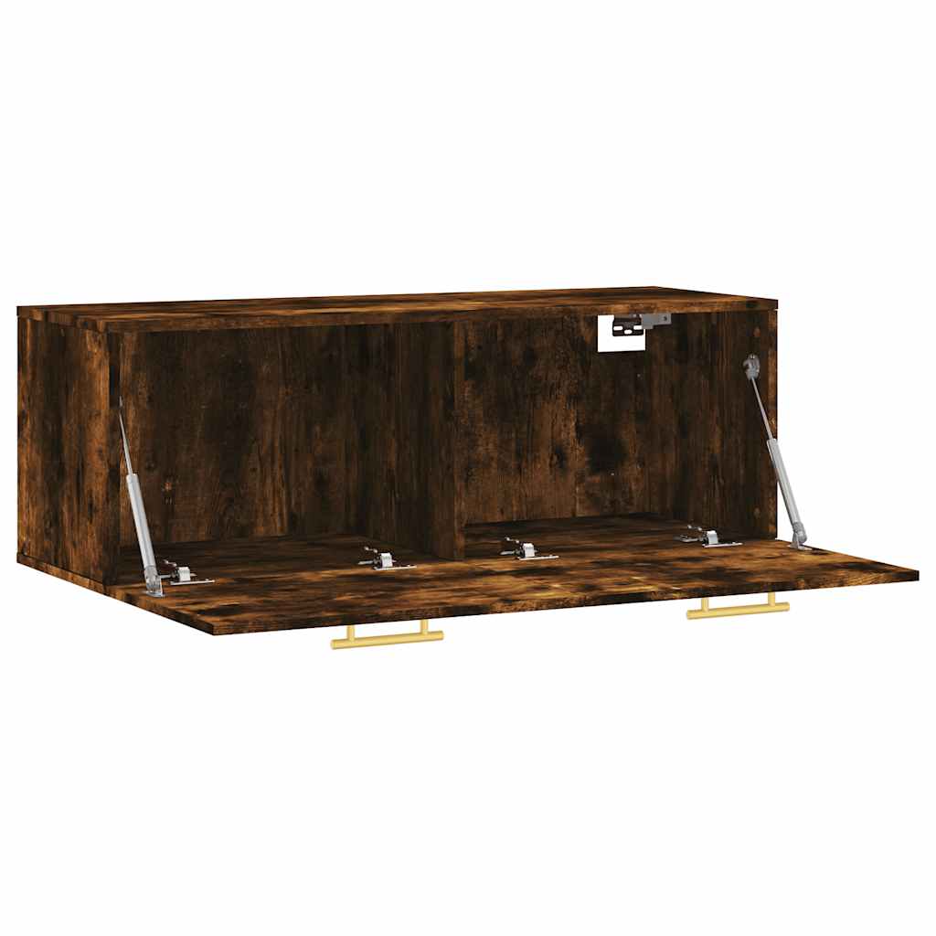 Wall Cabinet Smoked Oak 100x36,5x35 cm Engineered Wood