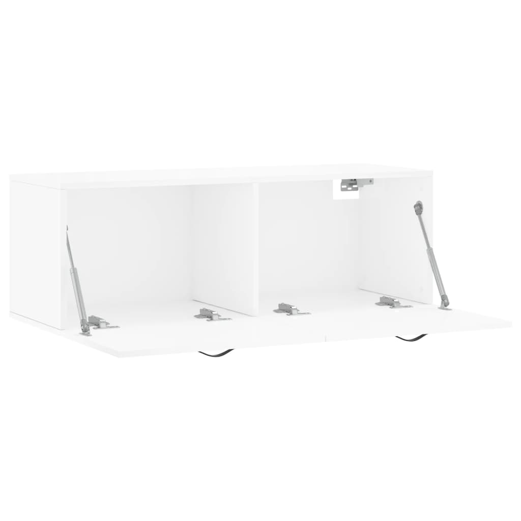 vidaXL Wall Cabinet High Gloss White 100x36.5x35 cm Engineered Wood